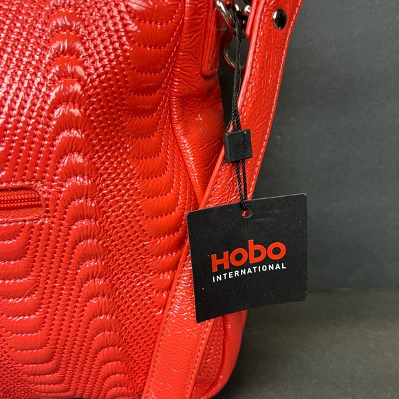 Hobo International Vibrant Red Tote Bag Crossbody Bag Shoulder Bag Leather - Picture 9 of 10